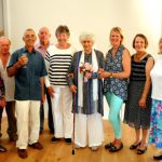Celebrating the opening of the New Ashurst Village Hall - Dame Joan Plowright and the hall committee July 3rd 2015.